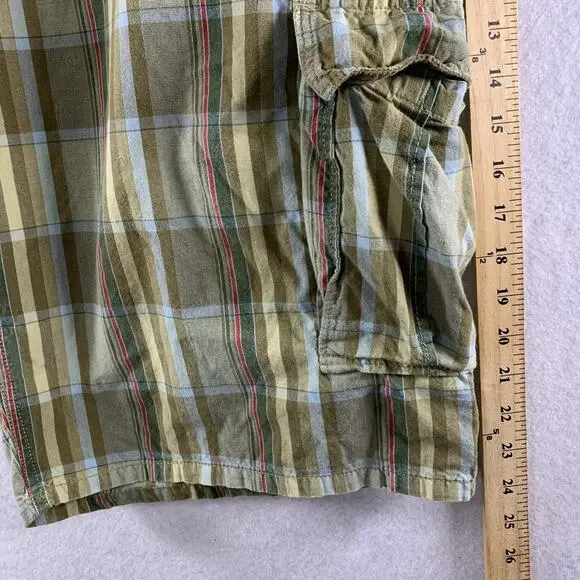 Company 81 Mens Plaid Cargo Long Shorts Sz 38 Y2K Streetwear‎ Grunge Skate - Picture 10 of 14